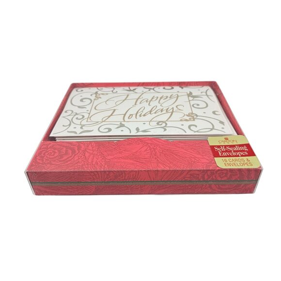 Carlton Cards Holiday Greeting Cards Set Of 12 With Self Sealing Envelopes - Picture 8 of 10